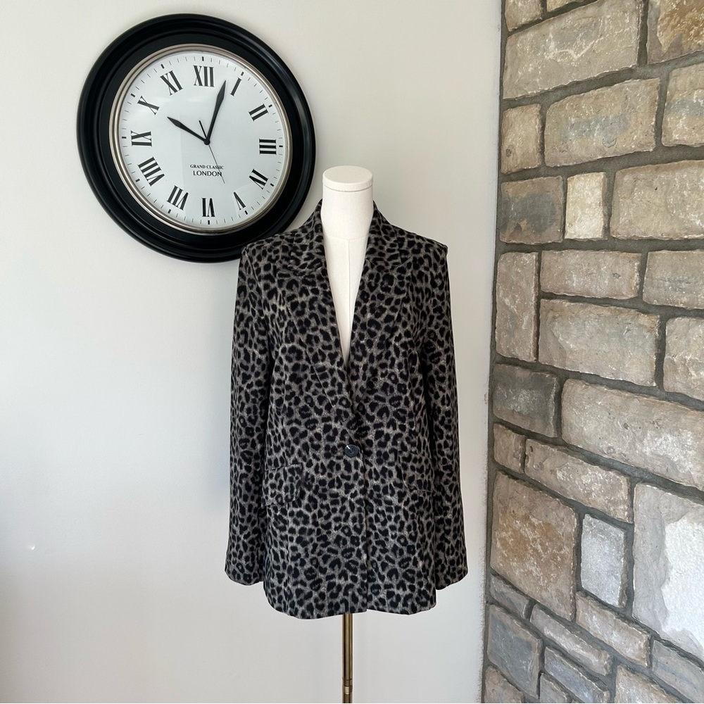 CAbi Leopard Print Blazer
